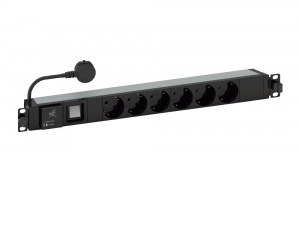 Legrand rack elosztósor 1U 19" 6 aljzat túlfeszültségvédő (646836)