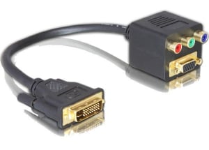 Delock DL65061 DVI29 male to VGA + 3xCinch female adapter