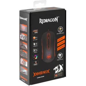 Redragon Phoenix optikai gaming egér fekete-piros /70336-M702-2/