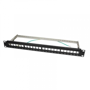 LogiLink Patch Panel 1U 24 Port árnyékolt fekete (NK4042)