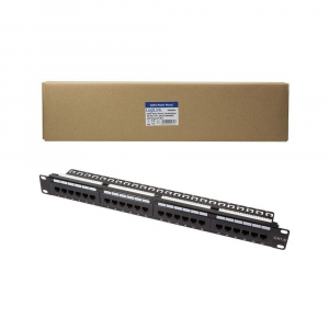 LogiLink Patch Panel 1U 19" 24 Port UTP CAT6 fekete (NP0004A)