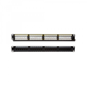 LogiLink Patch Panel 1U 19" 24 Port UTP CAT6 fekete (NP0004A)