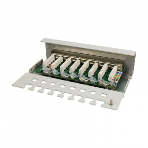 LogiLink Patch Panel 8 Port CAT6 árnyékolt szürke (NP0016A)