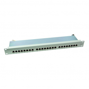 LogiLink Patch Panel 1U 19" 24 Port STP CAT6 árnyékolt szürke (NP0040A)