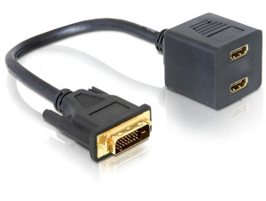 Delock DL65069 DVI 25 male -> 2x HDMI female adapter