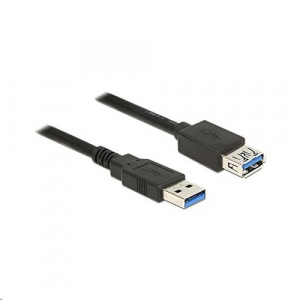 Delock 85054 USB 3.0 Type-A apa > USB 3.0 Type-A anya hosszabbító kábel, 1m, fekete