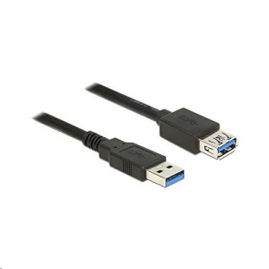 Delock 85058 USB 3.0 Type-A apa > USB 3.0 Type-A anya hosszabbító kábel, 5m, fekete