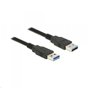 Delock 85060 USB 3.0 Type-A apa > USB 3.0 Type-A apa kábel, 1m, fekete