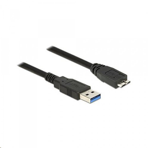 Delock 85074 USB 3.0 Type-A > USB 3.0 Type Micro-B kábel, 2m, fekete