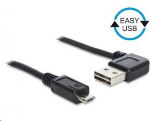 Delock 85163 EASY-USB A 2.0 ívelt bal / jobb > USB 2.0 micro-B kábel, 0.5 m