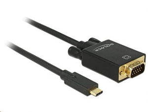 Delock 85261 USB Type-C > VGA kábel 1 m, fekete