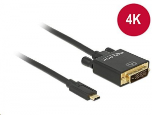 Delock 85320 USB Type-C > DVI 24+1kábel 1 m, fekete