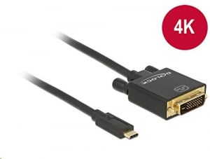 Delock 85321 USB Type-C > DVI 24+1kábel 2 m, fekete