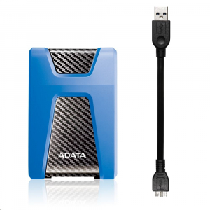 2TB 2.5" ADATA HD650 külső winchester fekete-kék (AHD650-2TU31-CBL)