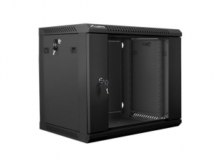 Lanberg 9U 19" fali rack szekrény 600x450mm fekete (WF01-6409-10B)