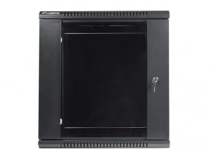 Lanberg 12U 19" fali rack szekrény 600x450mm fekete (WF01-6412-10B)