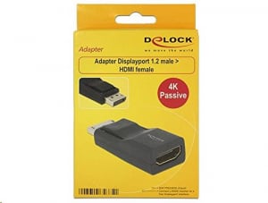 DeLock 65685 DisplayPort apa -> HDMI anya adapter 4K fekete