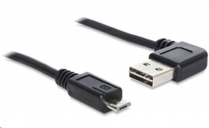 Delock 83383 EASY-USB 2.0 -A apa hajlított bal / jobb > USB 2.0 micro-B apa kábel, 2 m