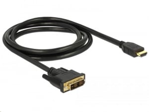 Delock 85583 DVI 18+1 > HDMI-A kábel, 1.5m, fekete