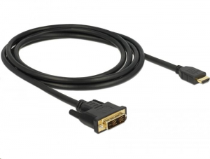 Delock 85584 DVI 18+1 > HDMI-A kábel, 2m, fekete