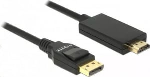 Delock 85318 Displayport 1.2 > HDMI kábel 4K passzív, 3m, fekete