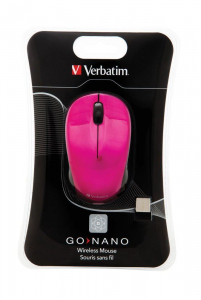 Verbatim GO NANO vezeték nélküli egér pink (49043)