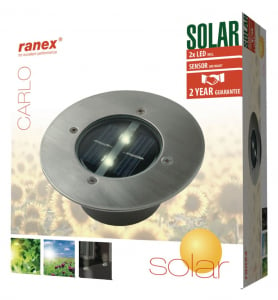 Ranex Spot 2 LED Kültéri talaj Spot 2x0,06W napelemes (5000.197)