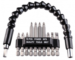 KWB STANDARD CrV bit k&eacute;szlet flexibilis sz&aacute;rral, 11 db-os (113990)