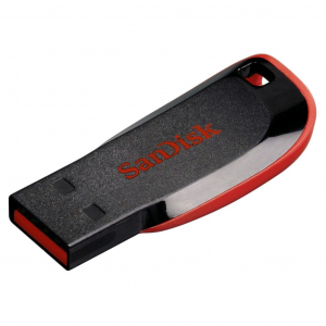 Pen Drive 64GB USB 2.0 SanDisk Cruzer Blade fekete  (114925 / SDCZ50-064G-B35)