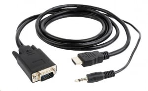 Gembird Cablexpert HDMI --> VGA adapter single port + audio, 1.8m (A-HDMI-VGA-03-6)