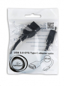 Gembird Cablexpert USB 3.0 OTG Type-C adapter kábel (CM/AF) 20cm  (A-OTG-CMAF3-01)