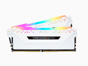 16GB 3000MHz DDR4 RAM Corsair Vengeance RGB CL15 fehér (2x8GB) (CMW16GX4M2C3000C15W)