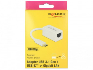 Delock USB-C > Gigabit LAN átalakító fehér (65906)