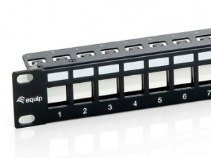 Equip Patch panel CAT6 24 PORT 1U 19" árnyékolt  fekete (769124)