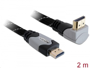 Delock 82994 High Speed derékszögű HDMI kábel 4K fekete-szürke 2m