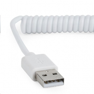 Gembird Cablexpert USB 2.0 --> micro-USB 1.8m tekercs kábel, fehér (CC-MUSB2C-AMBM-6-W)