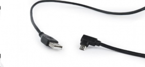 Gembird Cablexpert Double-sided Micro-USB -> USB 2.0 AM kábel 1.8 m, hajlított, fekete (CC-USB2-AMmDM90-6)