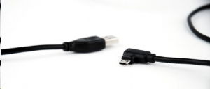 Gembird Cablexpert Double-sided Micro-USB -> USB 2.0 AM kábel 1.8 m, hajlított, fekete (CC-USB2-AMmDM90-6)