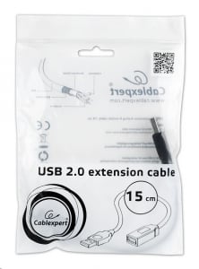 Gembird Cablexpert USB 2.0 A-A hosszabbító kábel 15cm (CCP-USB2-AMAF-0.15M)