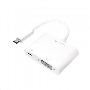 LogiLink USB-C -> VGA és töltő adapter (UA0259)