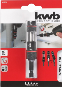 KWB PROFI QUICK-CHANGE TRIPLE FIX kardános mágneses bit-tartó (100200)