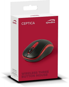 Speedlink CEPTICA vezeték nélküli egér fekete-piros (SL-630013-BKRD)