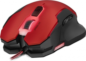 Speedlink CONTUS Gaming optikai egér piros-fekete USB (SL-680002-BKRD)