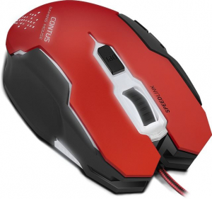 Speedlink CONTUS Gaming optikai egér piros-fekete USB (SL-680002-BKRD)