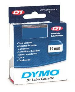 DYMO "D1" Feliratoz&oacute;g&eacute;p szalag 19 mm x 7 m fekete-k&eacute;k (45806)