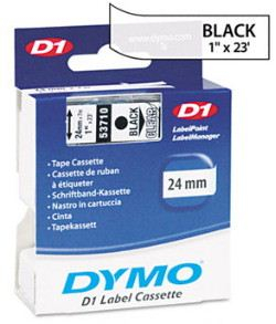 DYMO "D1" Feliratoz&oacute;g&eacute;p szalag 24 mm x 7 m fekete-v&iacute;ztiszta (53710)