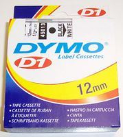 DYMO "D1" Feliratoz&oacute;g&eacute;p szalag 12 mm x 7 m fekete-feh&eacute;r (GD45013)