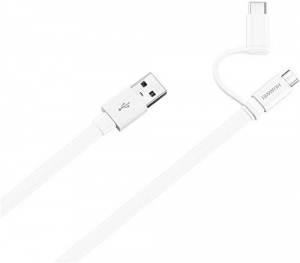 Huawei AP55S USB --> Micro USB / USB Type-C kábel fehér  (04071417)