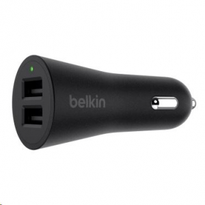 Belkin 4.8A / 24 Watt autós töltő 2 USB port  (kábel nélkül)  (F8M930btBLK)