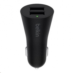 Belkin 4.8A / 24 Watt autós töltő 2 USB port  (kábel nélkül)  (F8M930btBLK)